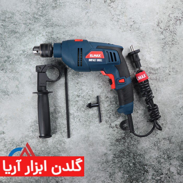دریل 13 میلی متر چکشی 600 وات المکس مدل 143