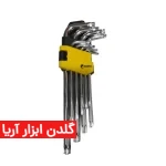 آچارآلن ستاره ای رینو مدل LONG ARMTORX KEY SET-SMT-RIHNO-4125 مجموعه 9 عددی