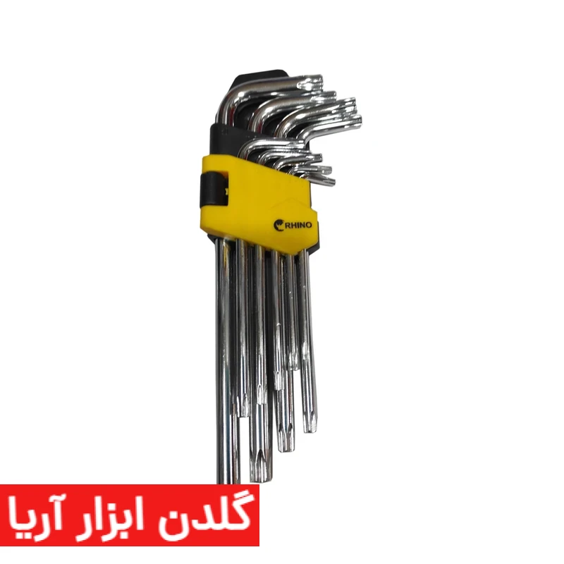 آچارآلن ستاره ای رینو مدل LONG ARMTORX KEY SET-SMT-RIHNO-4125 مجموعه 9 عددی