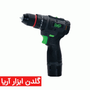 دریل شارژی چکشی براشلس12 ولت 1500 میلی آمپر 2 باتری 2 دور پی ای پی مدل BID-1215