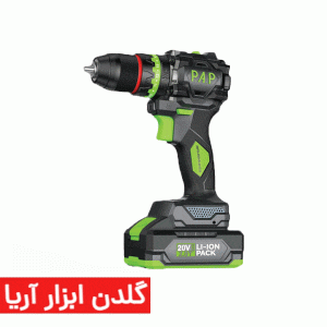 دریل شارژی براشلس 20 ولت 2 دور 2 باتری پی ای پی مدل BID-2015