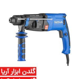 دریل بتن کن سه حالته 32 میلیمتر-2432- 1500 وات دیمردار با کیف BMC نووا