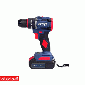 دریل پیچگوشتی چکشی شارژی 13 میلیمتر، 21 ولت براشلس اکتیو مدل AC-3121BL