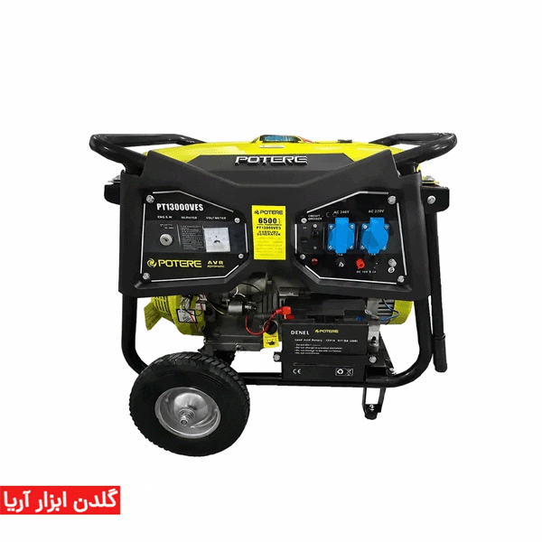 موتور برق بنزینی پوتر مدل PT13000VES ظرفیت ۶٫۵ کیلووات تک فاز