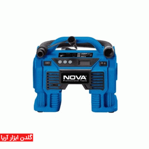 کمپرسور سه کاره فندکی نووا مدل 9160 با باتری 12 ولت
