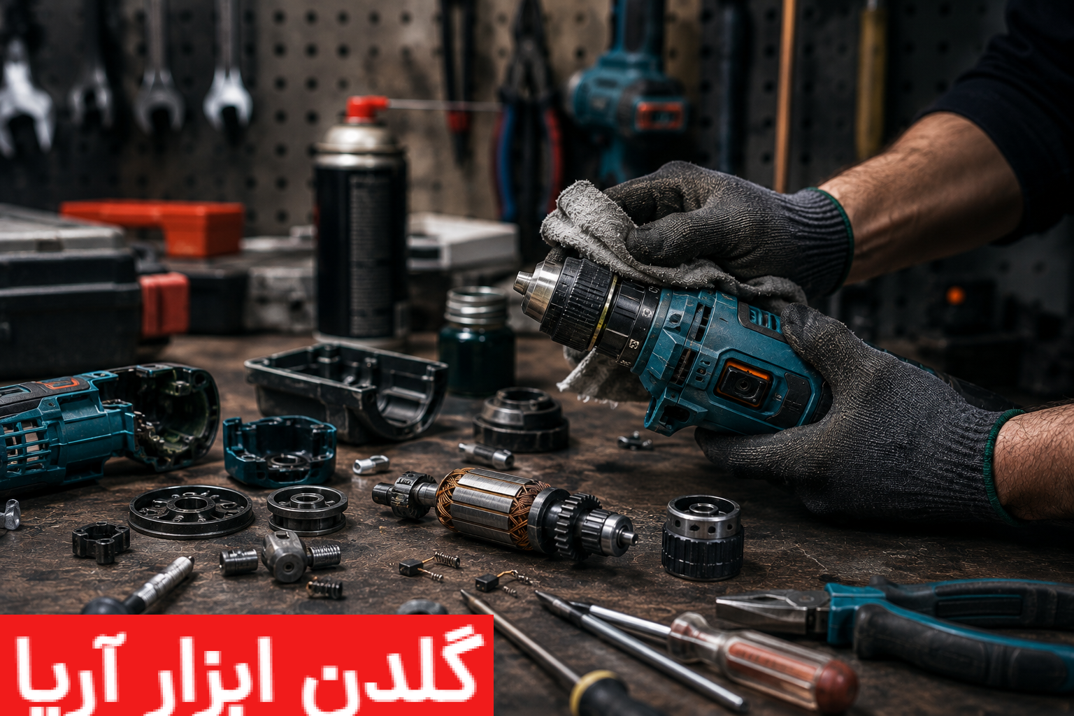 تمیزکاری و سرویس دورهای دریل شارژی برای افزایش طول عمر ابزار برقی و جلوگیری از خرابی موتور